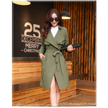 2015 Herbst New Fashion Long Gürtel Jacke